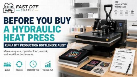 Before You Buy a Hydraulic Heat Press: Run This DTF Production Bottleneck Audit