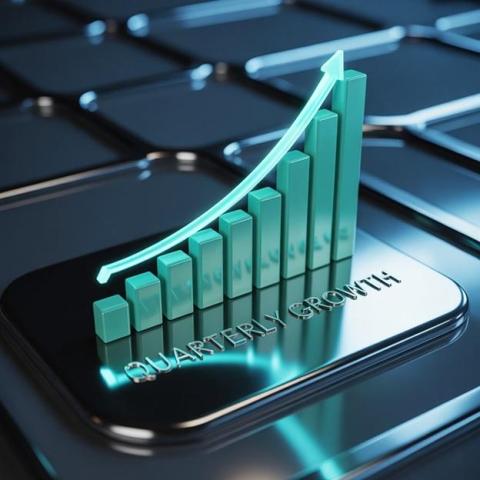 3D animated graph of revenue increment